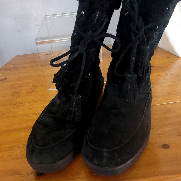 COACH $150 Tuesday Black Monogram Boot's Size 10 in Length - Picture 6 of 8